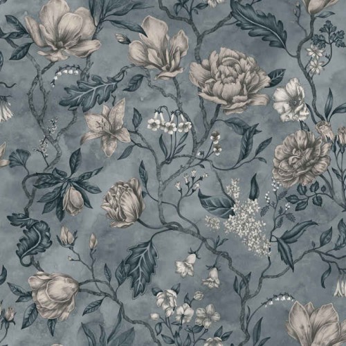 Tapeta w kwiaty 244-56 Sandberg Linda Misty Blue