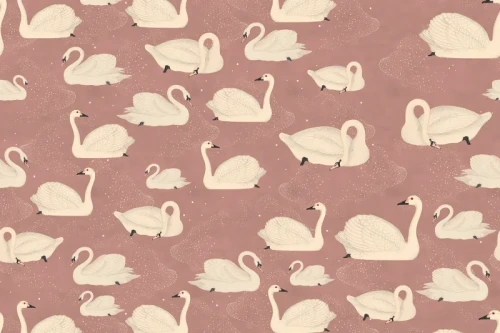 fototapeta z łabędziem R17122 Rebel Walls Well-Being Cygne Rose