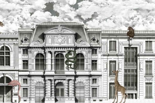 fototapeta budynek R17171 Rebel Walls Well-Being Animal Avenue