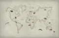 fototapeta mapa świata zwierząt R17231 Rebel Walls Well-Being Animal World