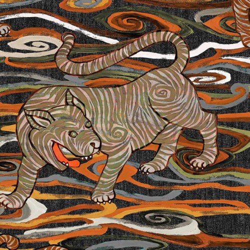 49570 Tigris Burnt Sienna tapeta w tygrysy Arte Gitane