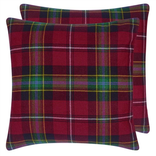CCRL8019 Poduszka Ralph Lauren Dunmore Plaid Currant Cushion