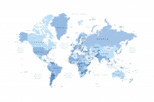 fototapeta mapa 2003050 Blue Map