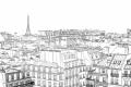 fototapeta Paryż wieża Eiffla 1702029 Sketched Paris