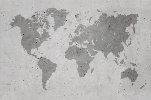 fototapeta mapa świata 1702178 Concrete Map