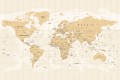 fototapeta mapa świata 1633491788 Beige Map