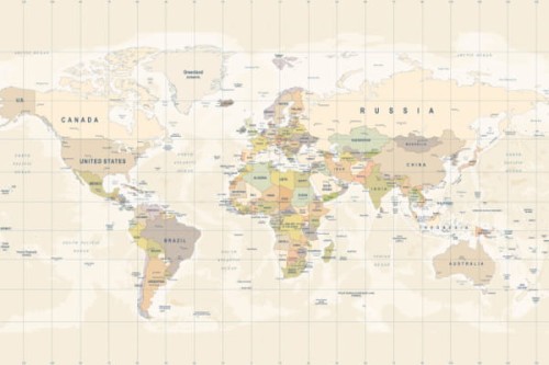 fototapeta mapa świata 1633506838 Map Cream