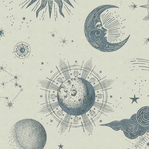 tapeta gwiazdy na niebie Rebel Walls Dreamland R18022 Planetarium Sand