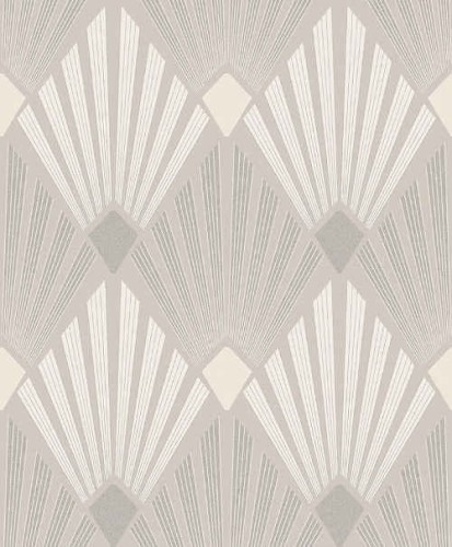 tapeta geometryczna w stylu Art Deco Diego Oyster Havana HAV402 Khroma