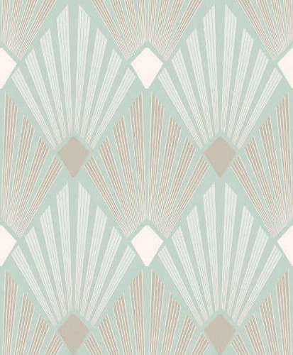 tapeta geometryczna w stylu Art Deco Diego Jade Havana HAV403 Khroma