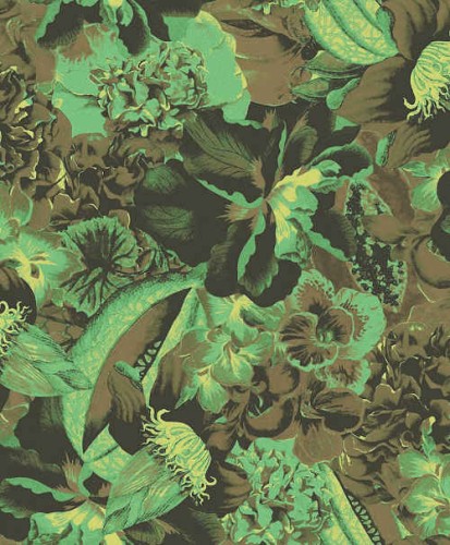 tapeta w egzotyczne kwiaty Frida Viridis Havana HAV901 Khroma