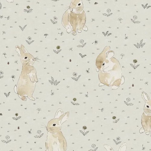 tapeta w króliki Rebel Walls Dreamland R18081 Bunny Field Sand
