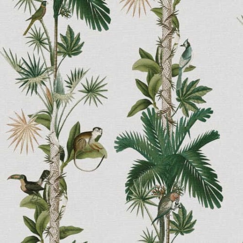 tapeta w małpy Rebel Walls Dreamland R18101 Monkey Island Ivory