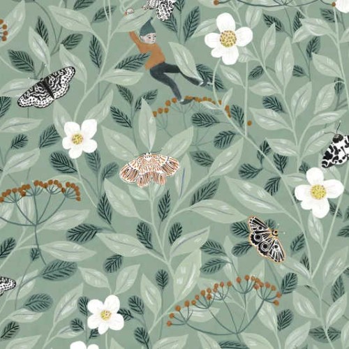 tapeta w motyle Rebel Walls Dreamland R18111 Pixie Shore Mint
