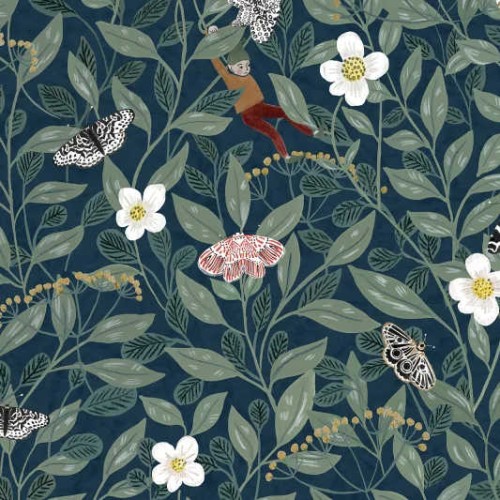 tapeta w motyle Rebel Walls Dreamland R18113 Pixie Shore Night