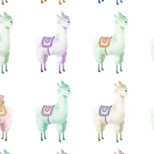 tapeta alpaki Rebel Walls Dreamland R18133 Alpaca Rebel Rainbow