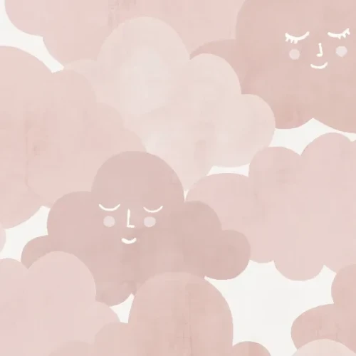 tapeta w chmury Rebel Walls Dreamland R18141 Happy Clouds Pink