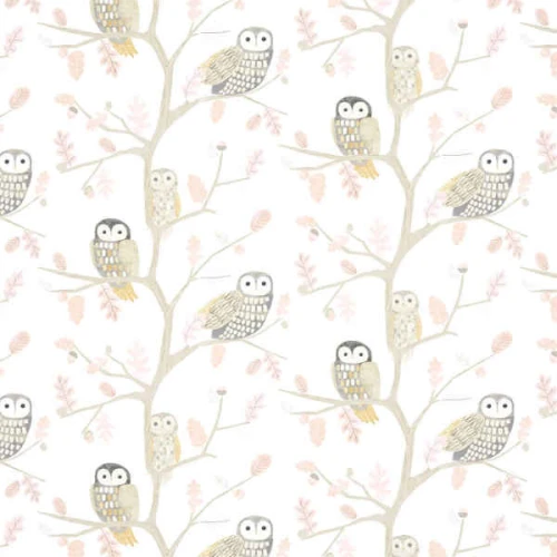 tapeta sowy Little Owls 112628 Harlequin Book Of Little Treasures Fabrics