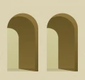 fototapeta Art Deco R18631 Rebel Walls Simplicity Arch Saffron