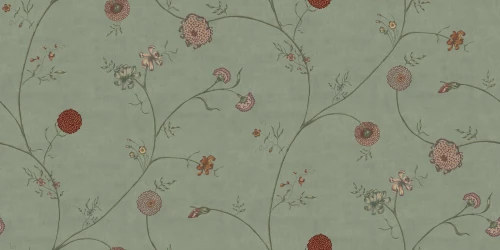 fototapeta kwiat R20376 Rebel Walls Grand Flower Thread Green