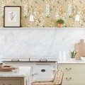 Hollyhocks  tapeta Sanderson One Sixty
