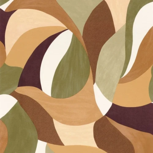 tapeta liście migdałowca Mandorla 76200202 Casamance Terra Rossa