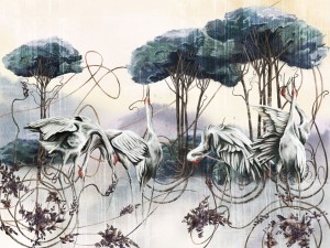 fototapeta w żurawie Lorenti 550 31 2201 Wallcraft