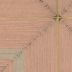 tłoczona tapeta w kwadraty o strukturze sznurka Elitis VP 996 50 Cordes Sensibles