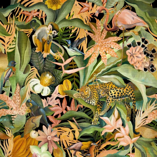 mural w egzotyczne rośliny i zwierzęta Elitis VP 992 01 Matières Végétales