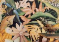 mural w egzotyczne rośliny i zwierzęta Elitis VP 992 01 Matières Végétales