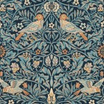 tapeta roślinna z ptakami Morris & Co. 217193 Bird Emery Walker's House