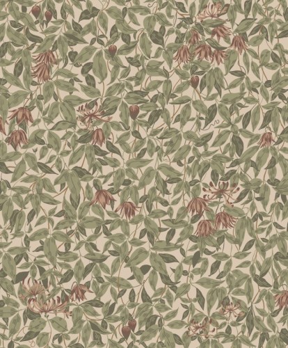 S10557 tapeta liście i kwiaty Sandberg Linnea Burgundy Tradgarden