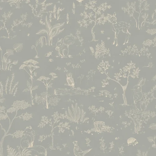 Tapeta leśne zwierzątka Sandberg S10640 Hollie Misty Blue Familjen