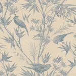Tapeta ptaki Sandberg S10621 Celeste Indigo Blue Familjen