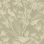 Tapeta ptaki Sandberg S10622 Celeste Green Familjen
