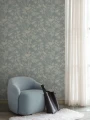 Tapeta ptaki Sandberg S10623 Celeste Misty Blue Familjen