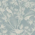 Tapeta ptaki Sandberg S10623 Celeste Misty Blue Familjen