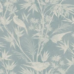 Tapeta ptaki Sandberg S10623 Celeste Misty Blue Familjen