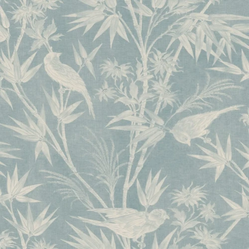 Tapeta ptaki Sandberg S10623 Celeste Misty Blue Familjen