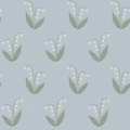 Tapeta kwiaty konwalii Sandberg S10634 Lilly Light Blue Familjen