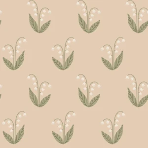 Tapeta kwiaty konwalii Sandberg S10635 Lilly Blush Familjen