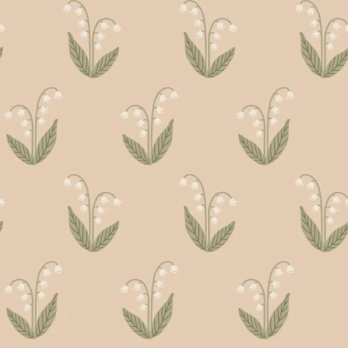 Tapeta kwiaty konwalii Sandberg S10635 Lilly Blush Familjen