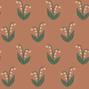 Tapeta kwiaty konwalii Sandberg S10636 Lilly Blush Familjen