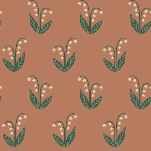 Tapeta kwiaty konwalii Sandberg S10636 Lilly Blush Familjen