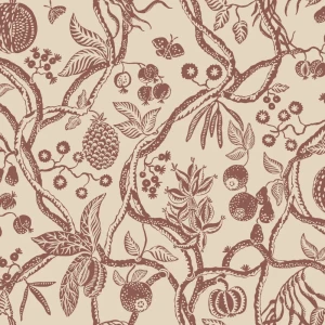 Tapeta gałęzie Sandberg S10614 Tree of Life Burgundy Familjen