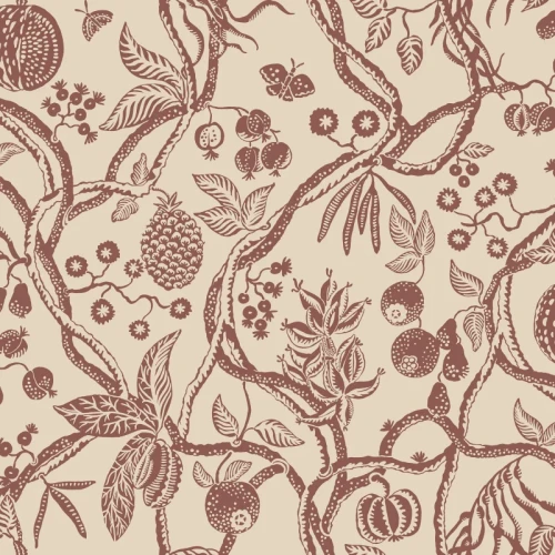 Tapeta gałęzie Sandberg S10614 Tree of Life Burgundy Familjen