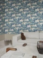 Tapeta drzewa cedrowe Sandberg S10838 Alba Teal Villa Como