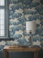 Tapeta drzewa cedrowe Sandberg S10838 Alba Teal Villa Como