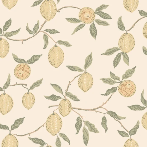 Tapeta w cytryny S10666 Sandberg Limone Yellow Villa Como