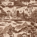Tapeta jezioro S10690 Lake Como Brown Villa Como Sandberg